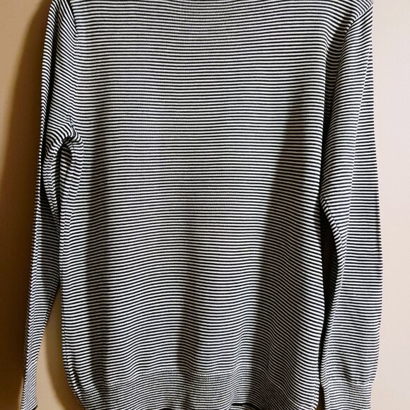 TOMMY HILFIGER long side button striped soft sweater Sz L - Picture 7 of 9
